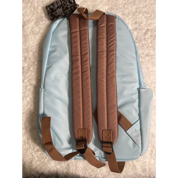 Loungefly Disney Pixar Up Carl & Ellie Canvas Backpack Light Blue Brown NEW main image 6